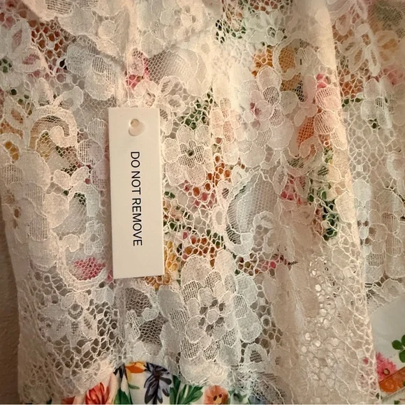 For Love And Lemons Floral The Rosalyn Maxi Marigold Green XL NEW